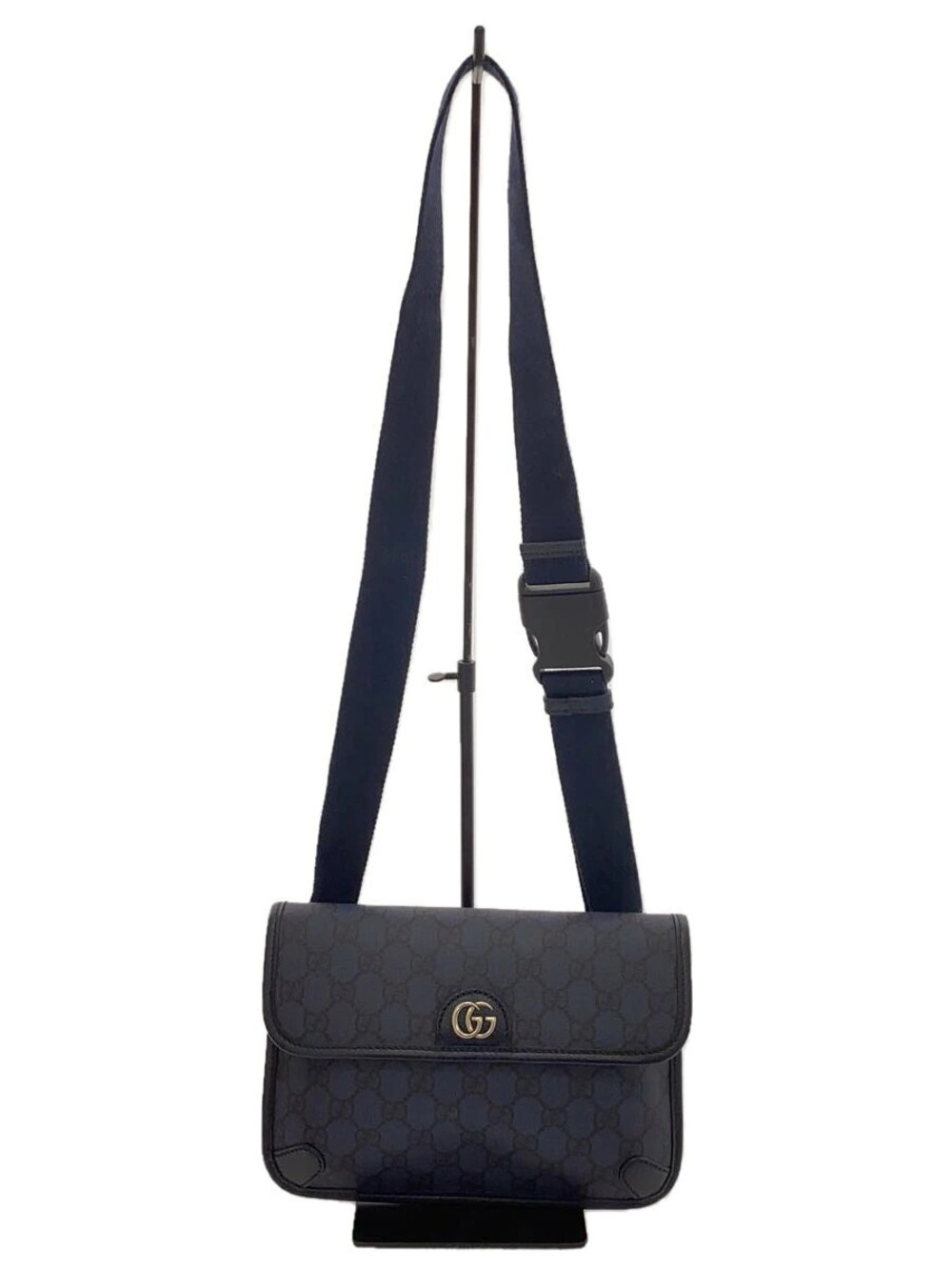 Gucci Belt Waist Bum Crossbody Bag Navy Blue Monogram